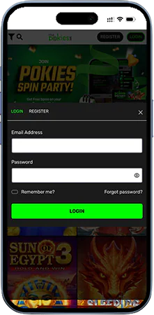 The pokies login details