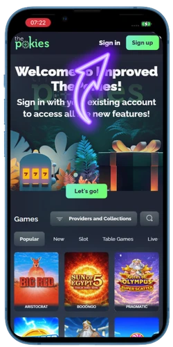 The Pokies Net login app registration and verification